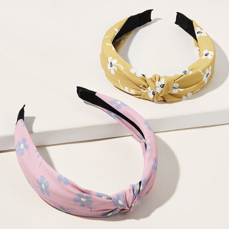 

2pcs Ditsy Floral Pattern Headband, Multicolor