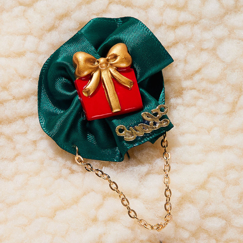 

1pc Gift Box Design Brooch, Multicolor