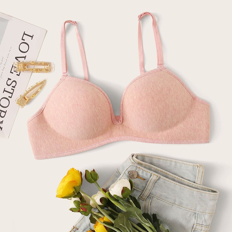 

Adjustable Strap Bra, Pink