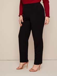 Calvaya Plus Slant Pocket Tailored Trousers - Black - View 4