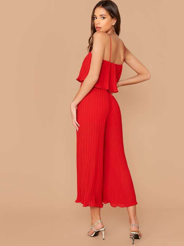 chiffon wide leg jumpsuit