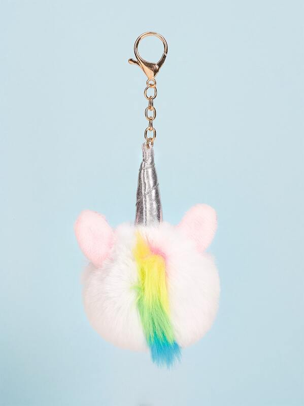 

Pom-pom Charm Bag Accessory, White
