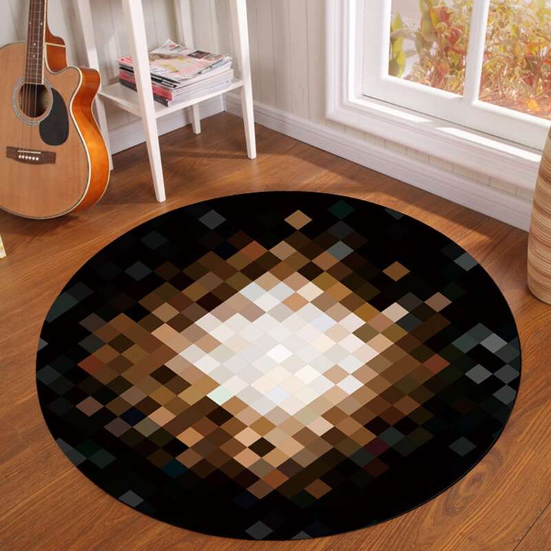 

Mosaic Pattern Round Rug, Multicolor