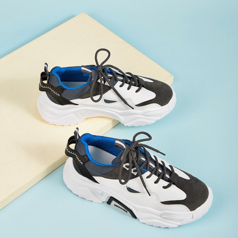 

Guys Colorblock Chunky Sole Mesh Trainers, Multicolor