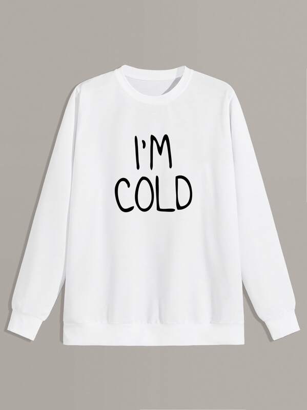 

Men Letter Graphic Sweatshirt, White