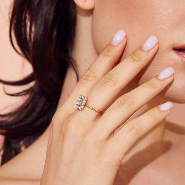 

1pc Rhinestone Decor Ring