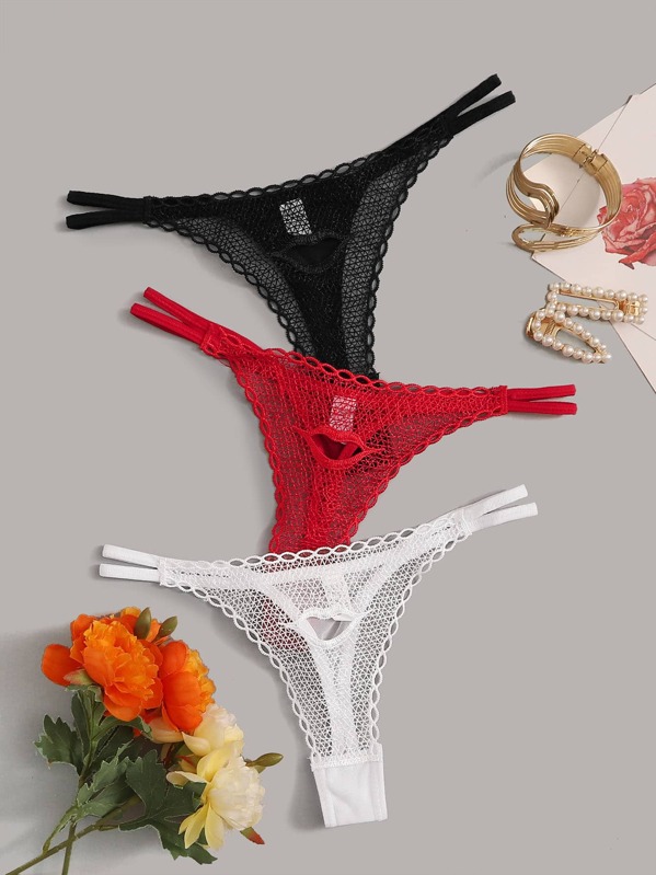 

3pack Mesh Panty Set, Multicolor