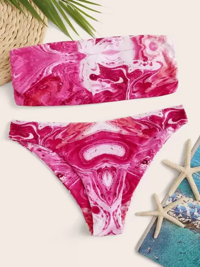 tie back bandeau bikini