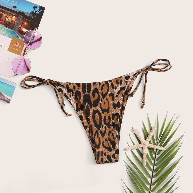 

Leopard Tie Side Bikini Panty, Multicolor
