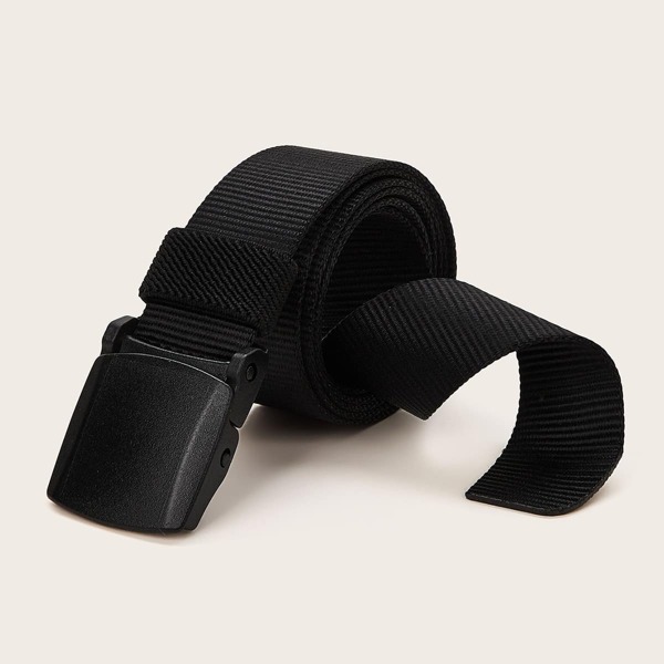 

Kids Ribbon Buckle Belt, Black