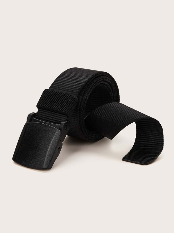 

Kids Ribbon Buckle Belt, Black