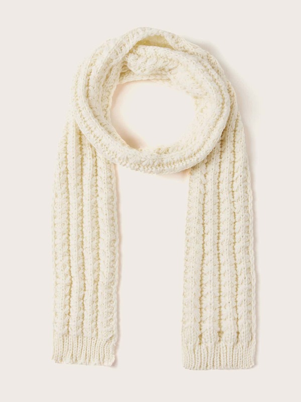 

Toddler Kids Knit Scarf, White
