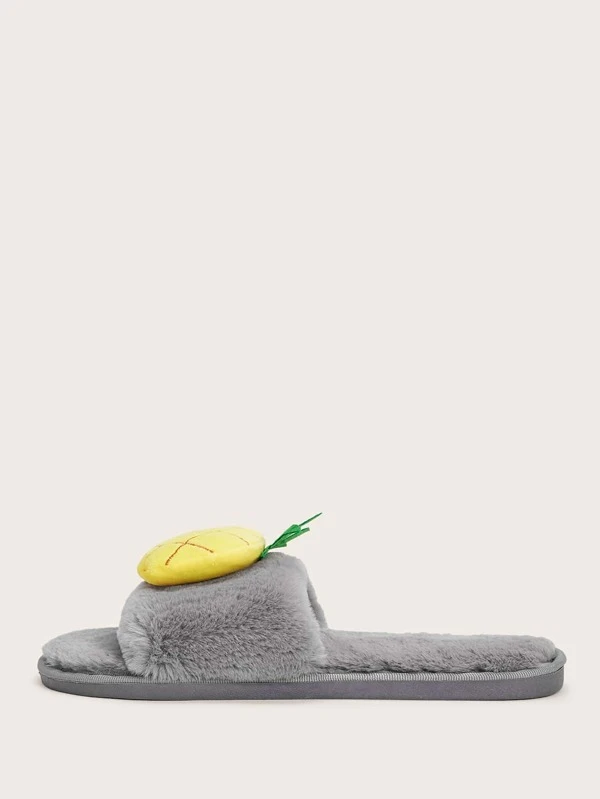 pluizige slippers