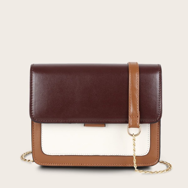 

Flap Chain Crossbody Bag, Multicolor