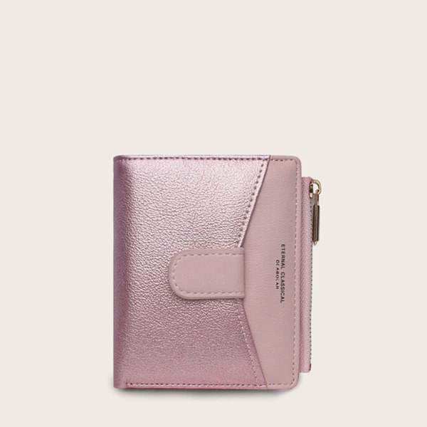 

Letter Graphic Fold Cover Wallet, Pink