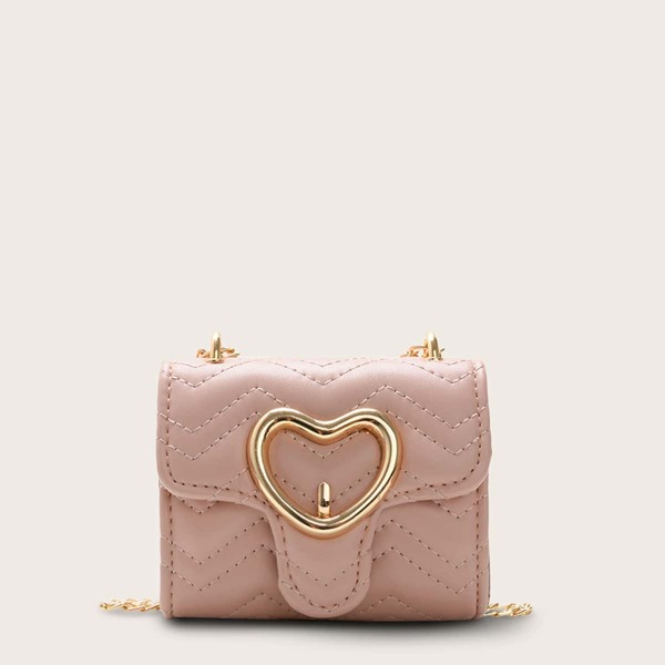 

Mini Flap Chain Crossbody Bag, Pink