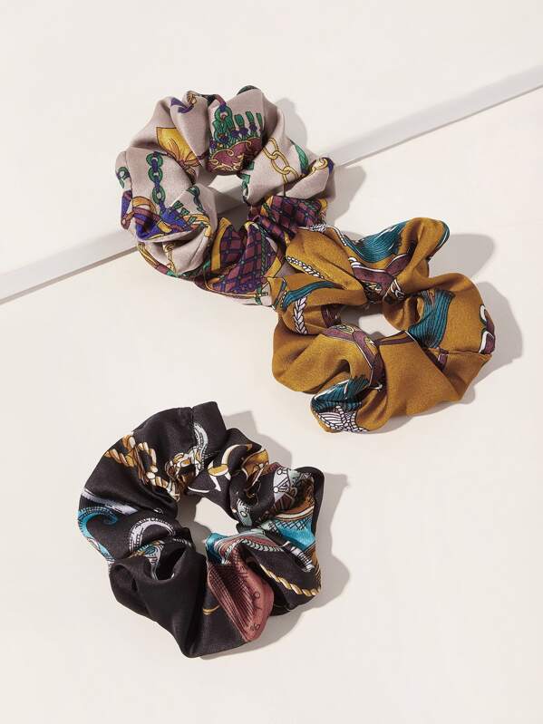 

3pcs Chain Pattern Headband, Multicolor