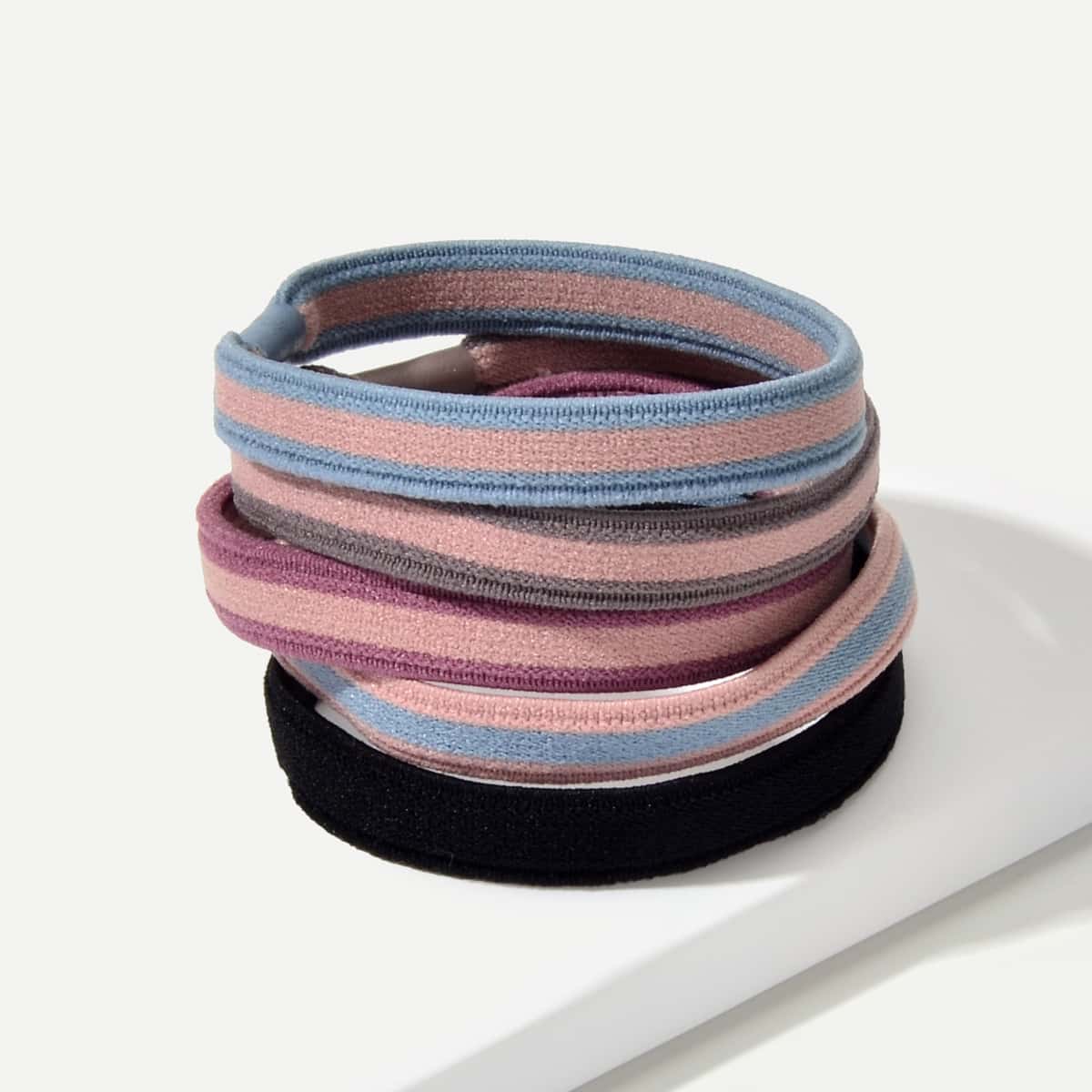 

5pcs Simple Hair Tie, Multicolor