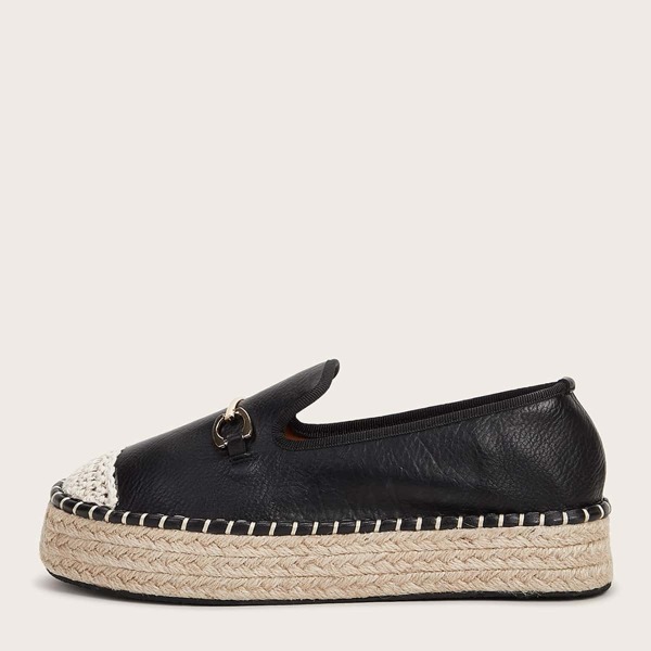 

Snaffle Espadrille Wedges, Black