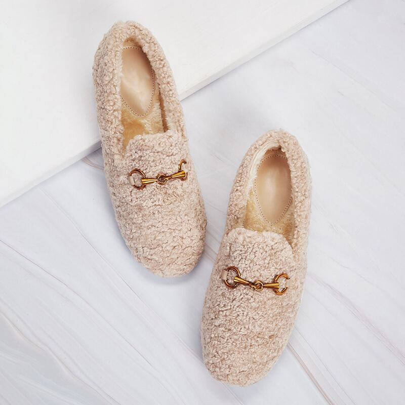 

Snaffle Fluffy Flats, Nude