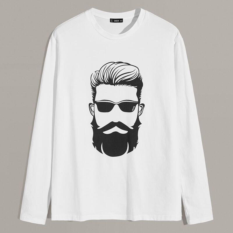 

Guys Figure Print Tee, White