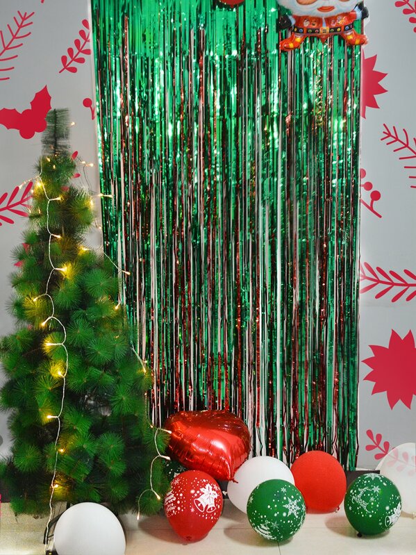 

Metallic Foil Fringe Curtain Decoration, Multicolor