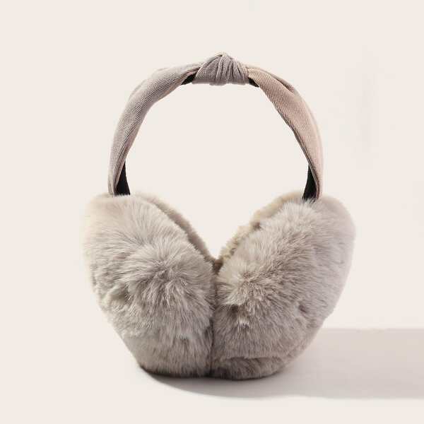 

Girls Fluffy Headband, Grey