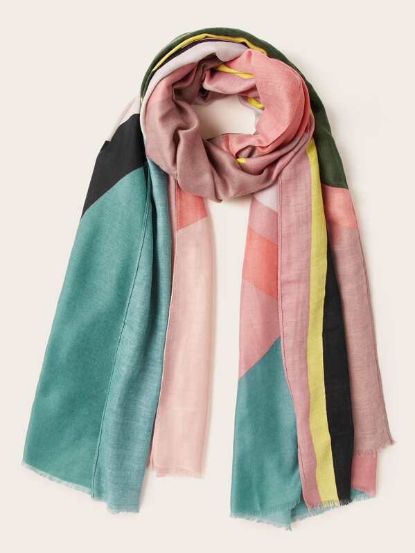 

Simple Color Block Scarf, Multicolor
