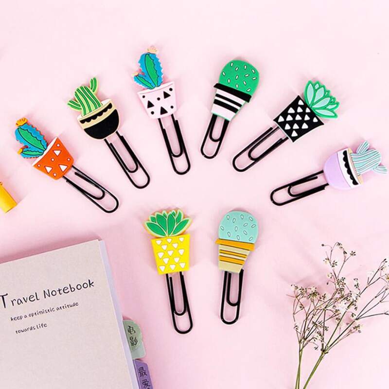 

4pcs Random Colorful Plant Paper Clip