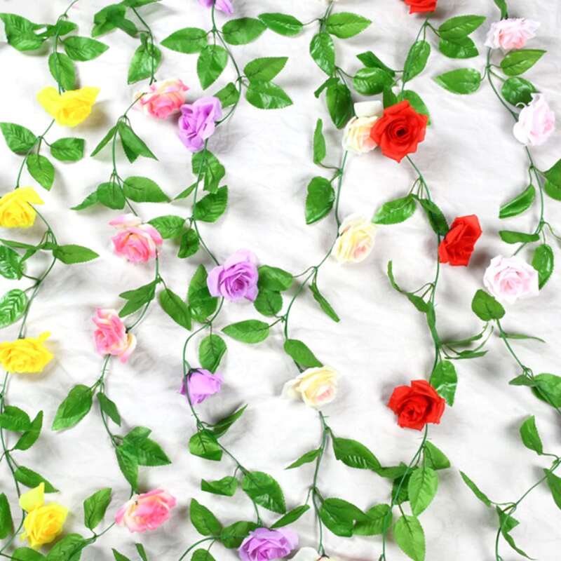 

1pc Artificial Random Rose Flower Vine