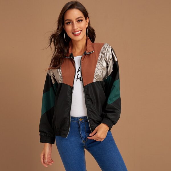 

Cut And Sew Windbreaker Jacket, Multicolor