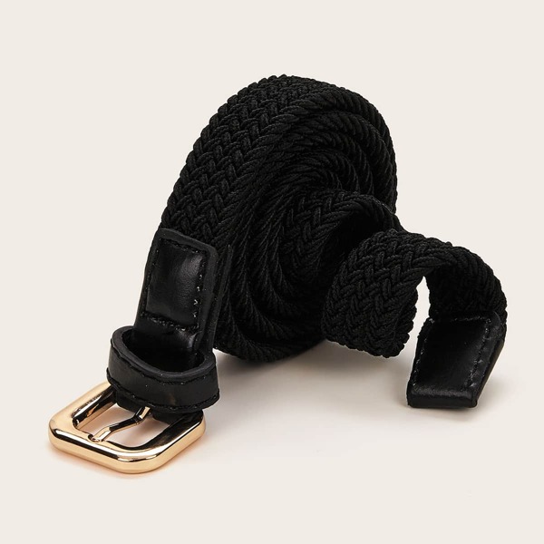 

Men Braided Buckle Belt, Black