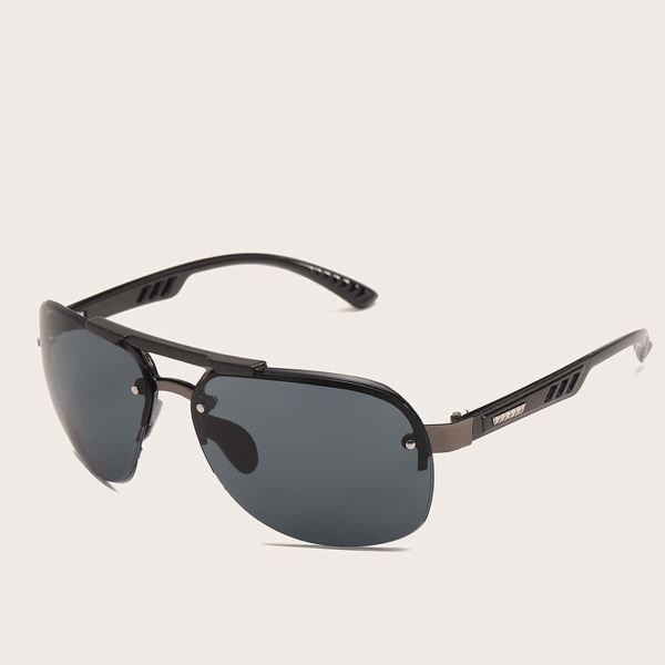 

Men Top Bar Flat Lens Sunglasses, Grey