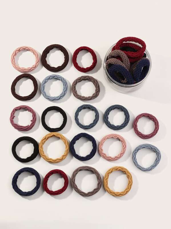 

20pcs Toddler Girls Solid Hair Tie, Multicolor