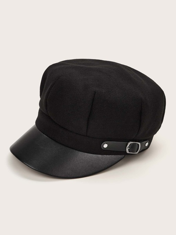 

Simple Baker Boy Hat, Black