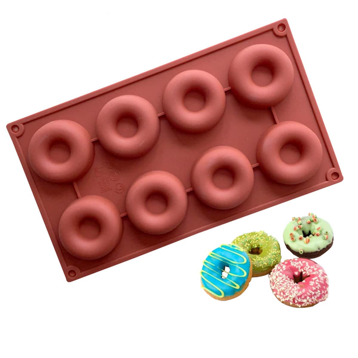 

1pc Random Color 8 Hole Donut Shaped Cake Mold