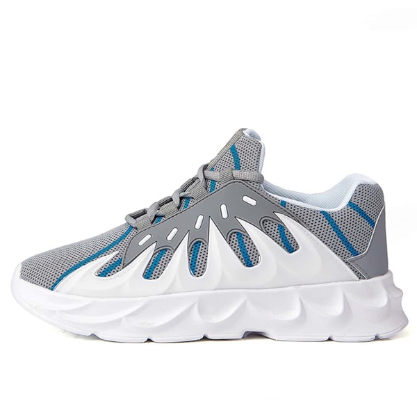 

Men Striped Mesh Panel Chunky Sneakers, Grey
