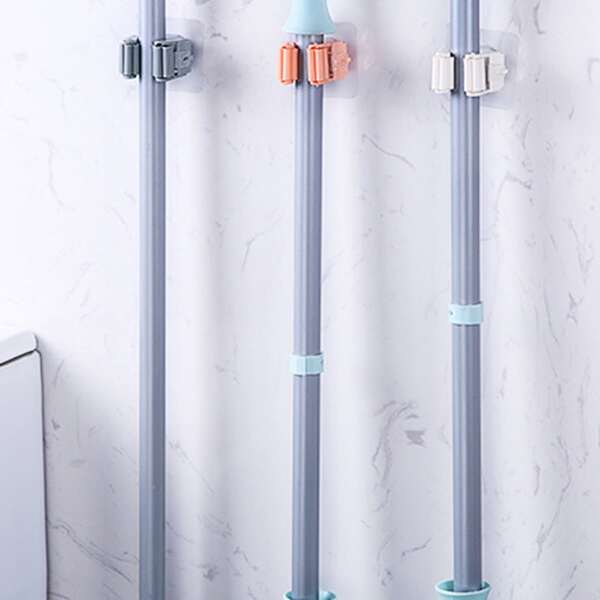 

3pcs Mop Wall Suction Hook, Multicolor