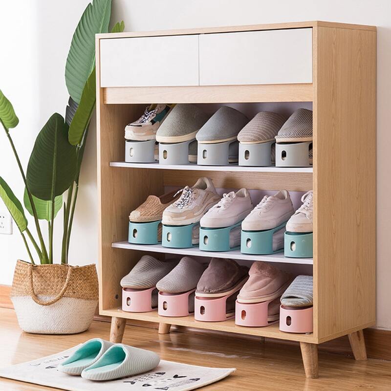 

1pc Double Layer Integral Shoes Storage Rack, Multicolor