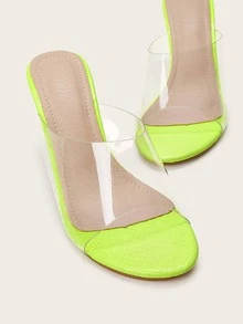 neon clear mules