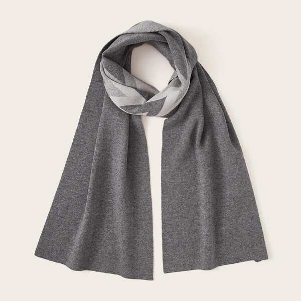 

Men Geometric Scarf, Grey