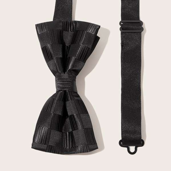 

Men Plaid Bow Tie, Black