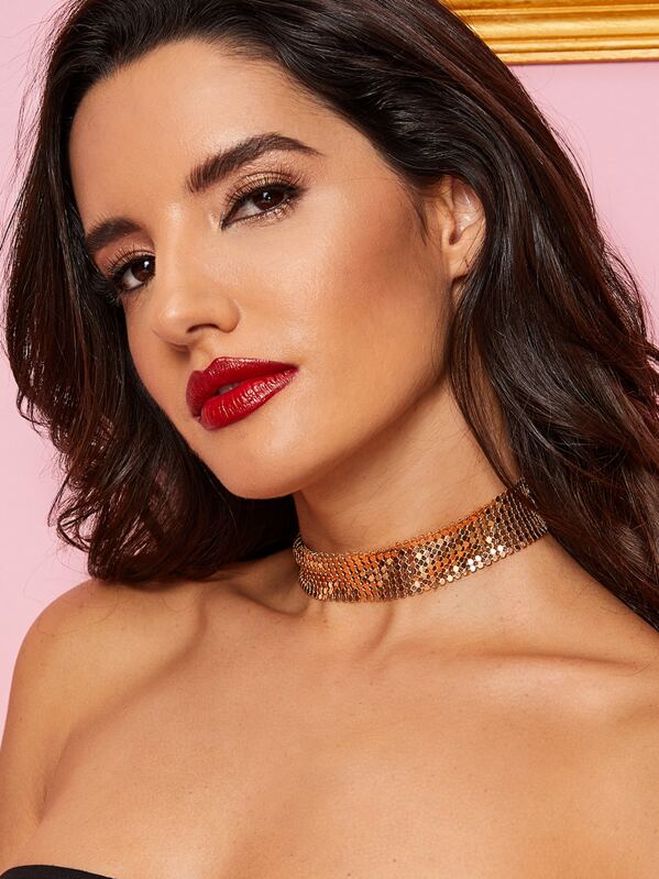 

Simple Wide Choker 1pc, Gold