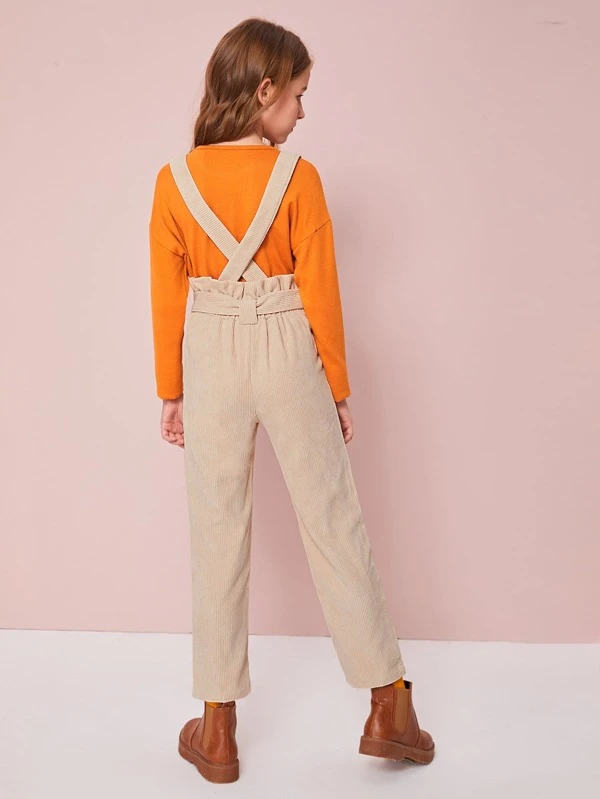 high waist suspender jumpsuit