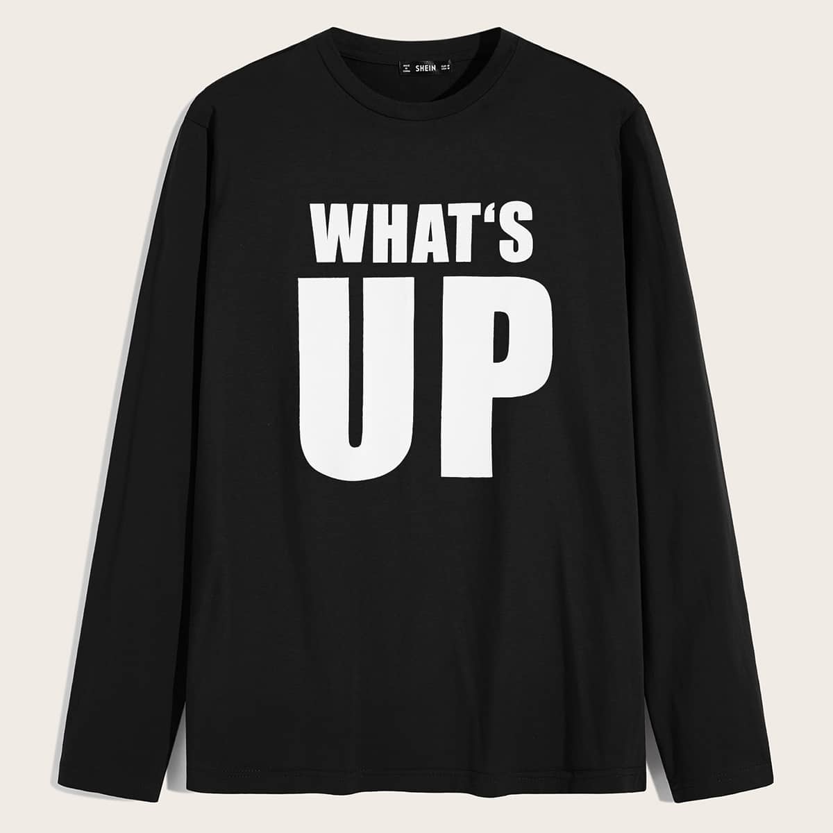 

Guys Slogan Graphic Tee, Black