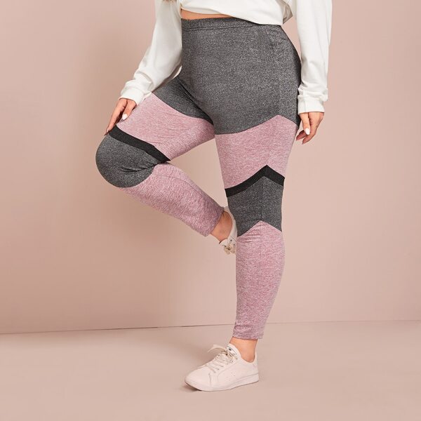 

Plus Colorblock Marled Leggings, Multicolor