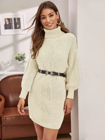 sweater dress with belt