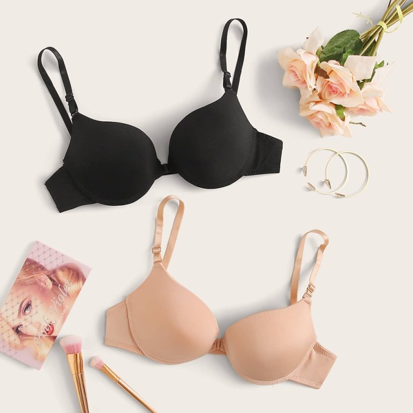

2pack Underwire Bra Set, Multicolor