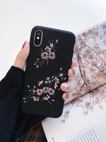 Funda compatible con iphone con flor - Negro - Ver 3