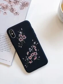 Funda compatible con iphone con flor - Negro - Ver 4